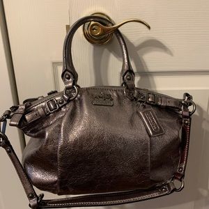 Silver Coach handbag- Unique!